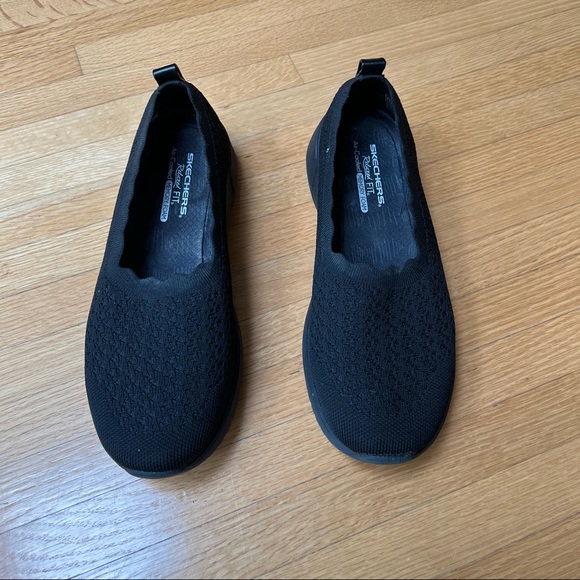 SKETCHERS Black relaxed fit Seager Cup with Memory Foam flat shoes - Picture 3 of 11